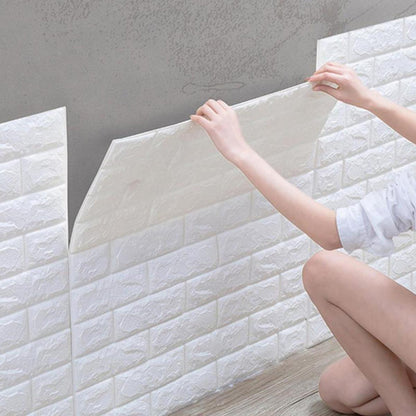 3D Brick Design Self-Adhesive Waterproof Foam Sheet 3D PE Foam Wallpaper