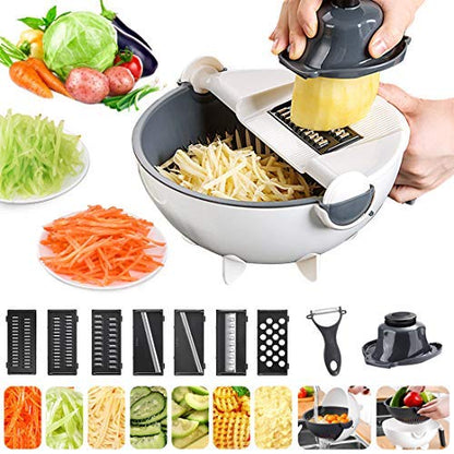Multifunctional Vegetable Cutter With Drain Basket