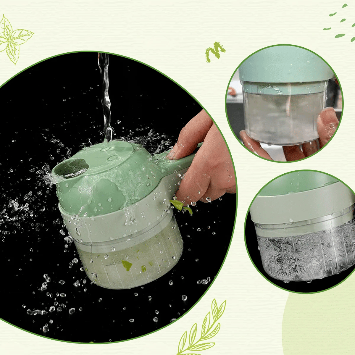 Rechargeable 4-in-1 Electric Vegetable Cutter & Chopper