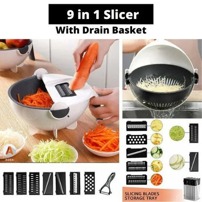 Multifunctional Vegetable Cutter With Drain Basket