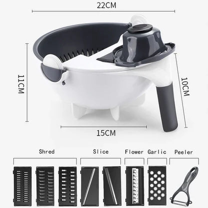 Multifunctional Vegetable Cutter With Drain Basket