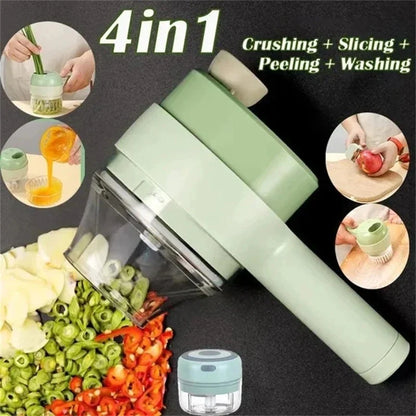 Rechargeable 4-in-1 Electric Vegetable Cutter & Chopper